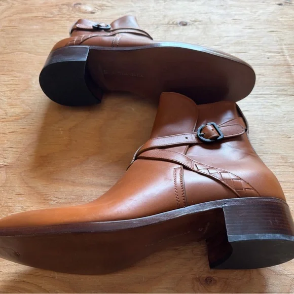 Bottega Veneta Men's Light Brown Leather Boots